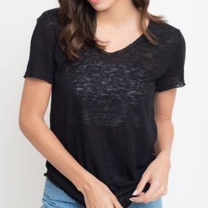 H&M Black Burnout High Low T-Shirt